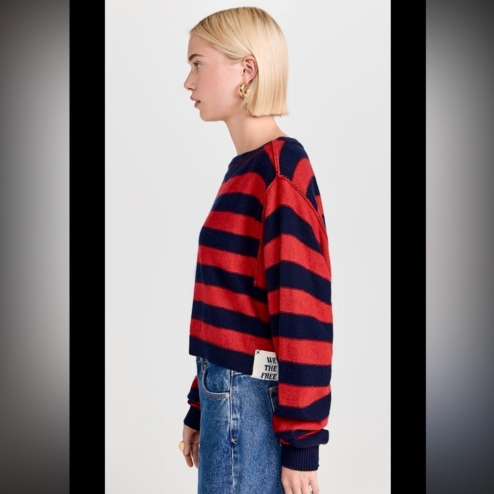 Free People Into The Blue Striped Sweater - Picture 3 of 7
